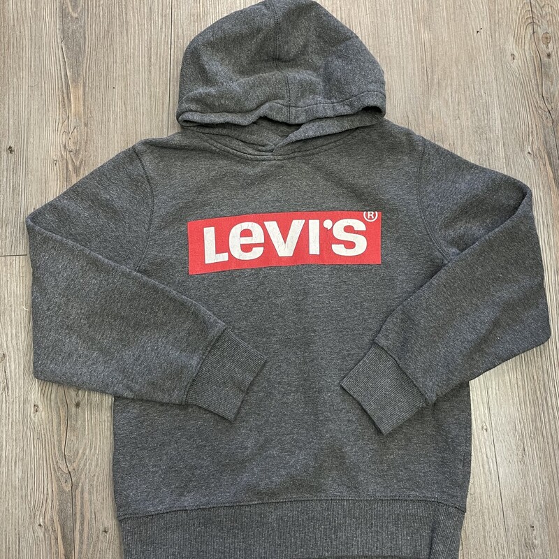 Levis Pullover Hoodie, Darkgrey, Size: 10-12Y