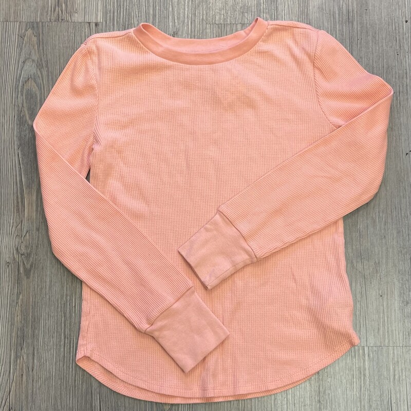 Gap Waffle Knit Tee LS, Coral, Size: 12Y