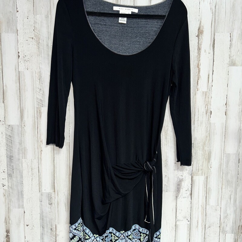 L Black Wrap Dress With P, Black, Size: Ladies L