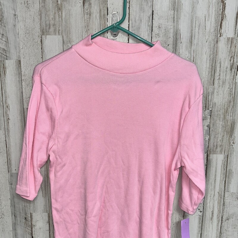 L Pink Ribbed Top