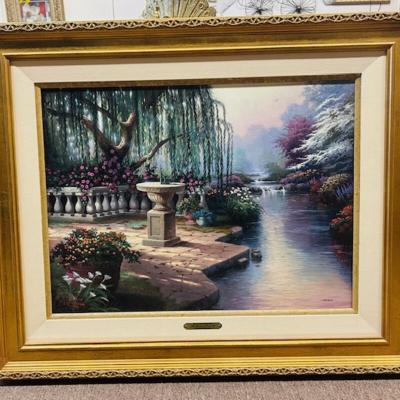 Thomas Kinkade The Hour Of Prayer Artwork
Blue White Purple Green Gold Size: 33.5 x 27H