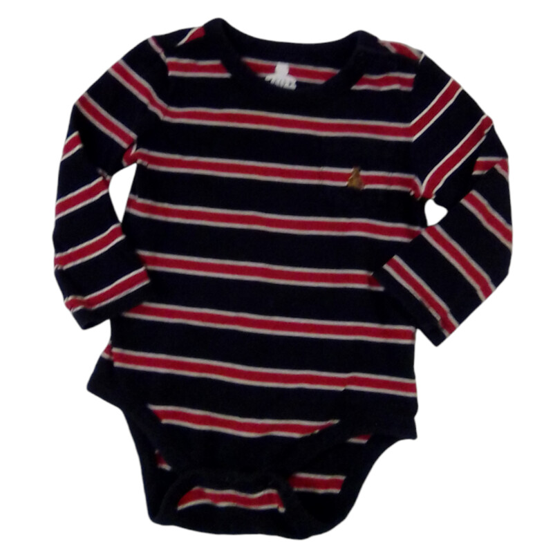 Long Sleeve Onesie: Strip