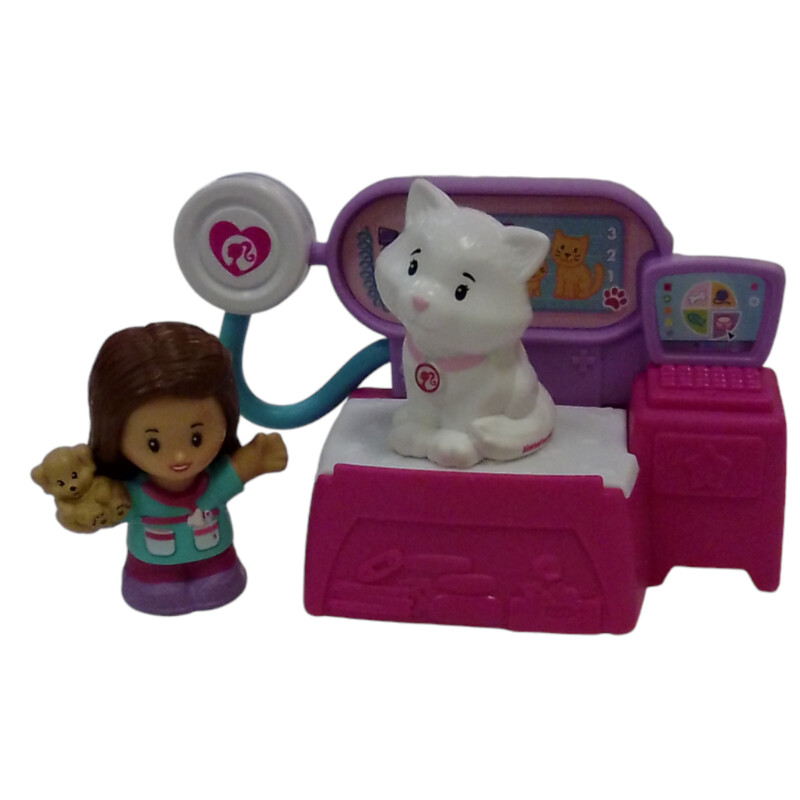 Fisher-Price Little People Barbie® Veterinarian Playset For Toddlers & Preschool Kids

*Time for a checkup! Kids can place Blissa the cat on the exam table and act out a doctor's visit with the pretend tools
*Includes Barbie veterinarian figure, Blissa the cat, exam table with attached stethoscope