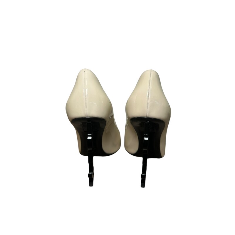 Saint Laurent Opyum, Cream, Size: 35.5<br />
<br />
Code: SL472011<br />
<br />
Note: Color transfer on right heel, see photos.