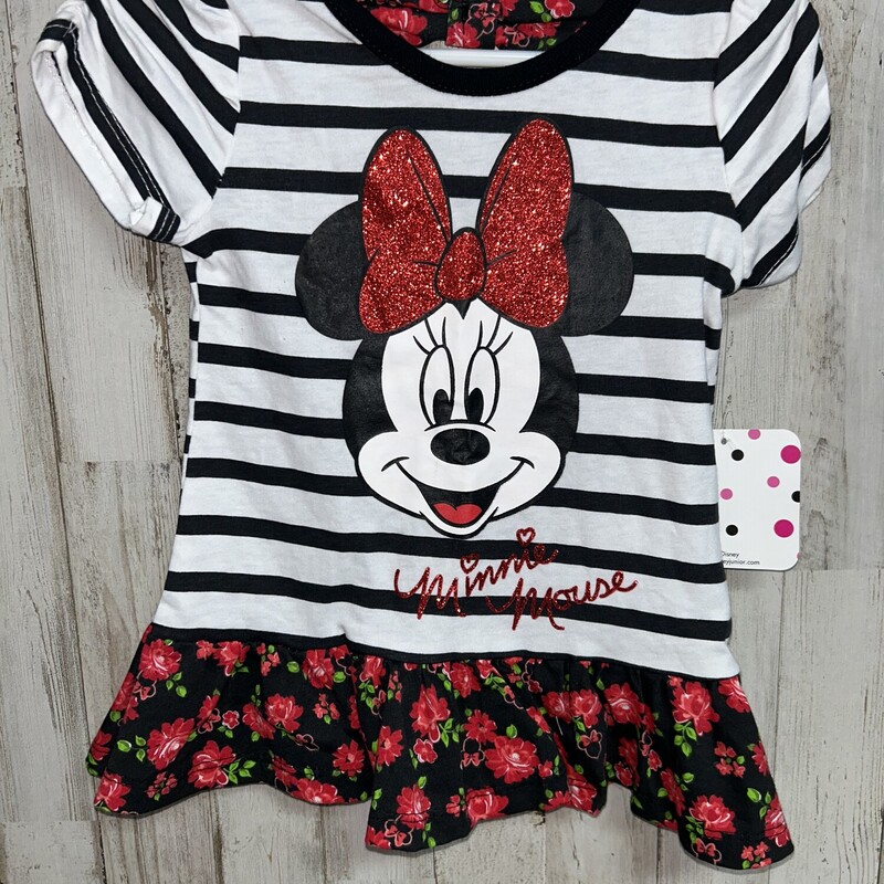 NEW 2T Floral Minnie Tee