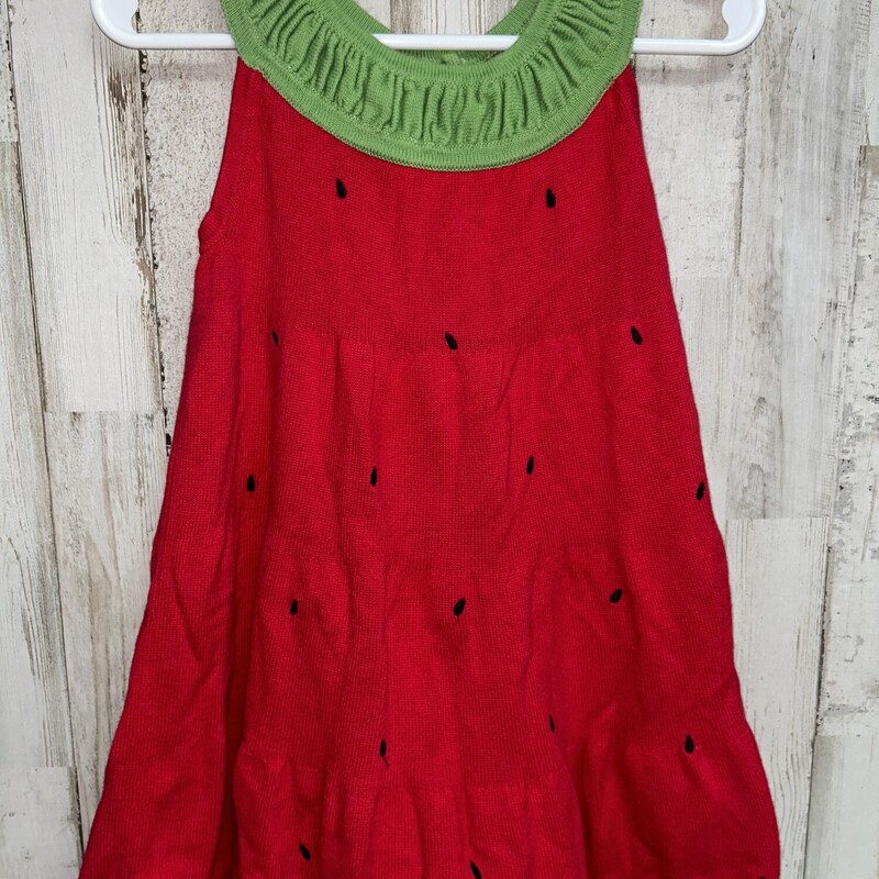 3T Watermelon Knit Dress, Red, Size: Girl 3T