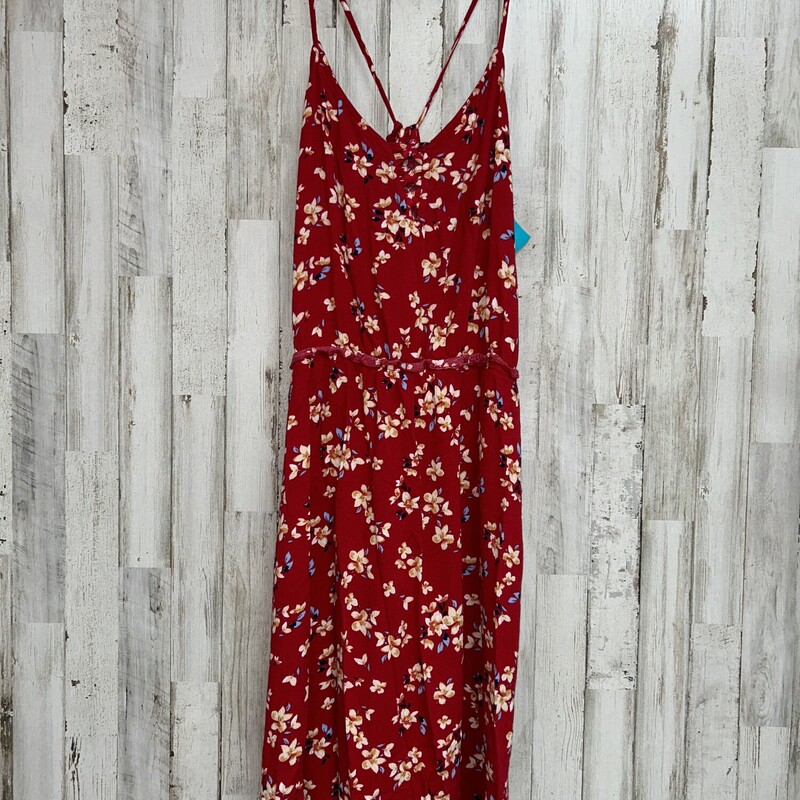 XL Red Floral Tank Dress