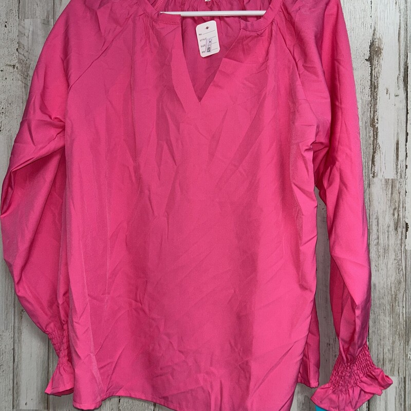 M Pink Smock Sleeve Top, Pink, Size: Ladies M