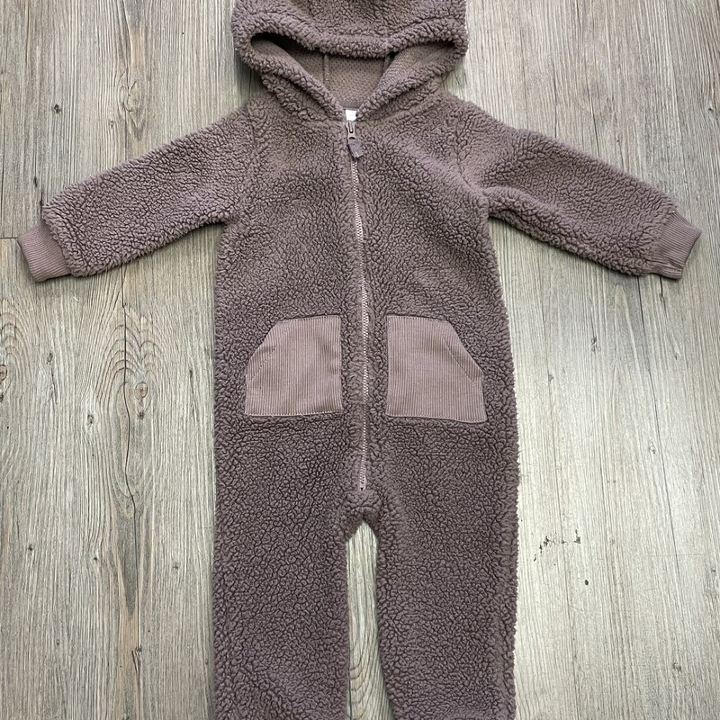 Carters Fleece Hooded One, Plum, Size: 18M