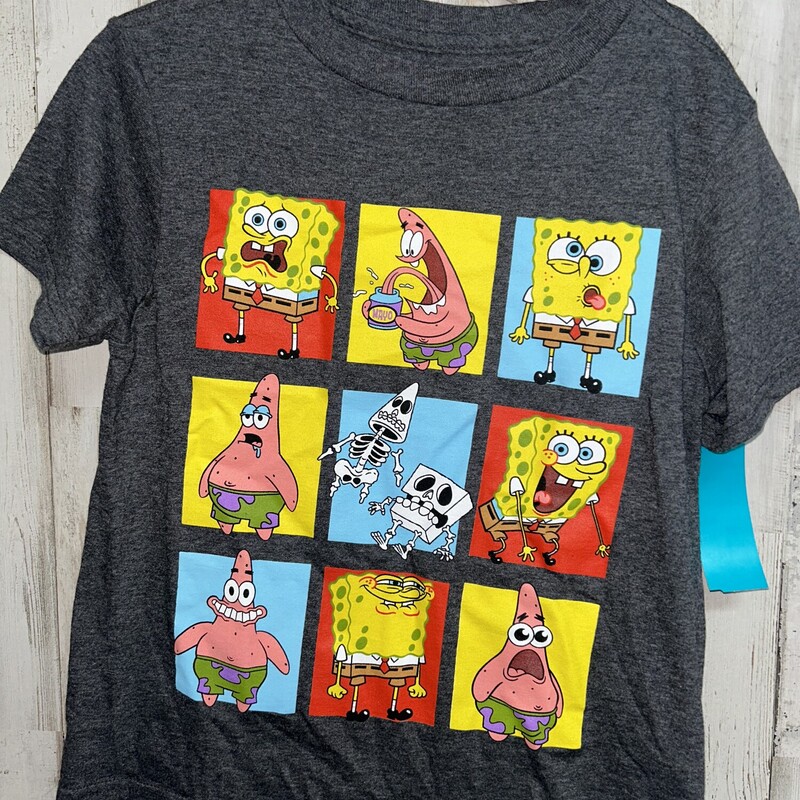 4/5 Grey Spongebob Tee