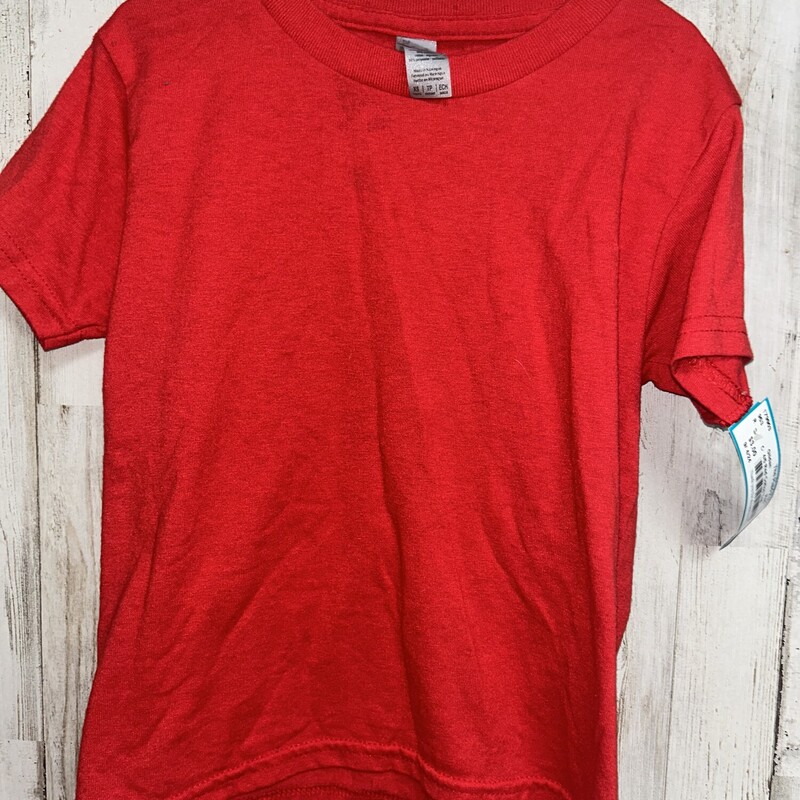 4/5 Red Cotton Tee, Red, Size: Boy 2T-4T