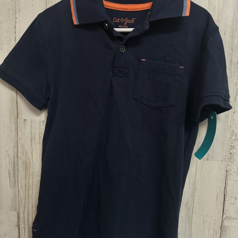 4/5 Navy Polo, Navy, Size: Boy 2T-4T