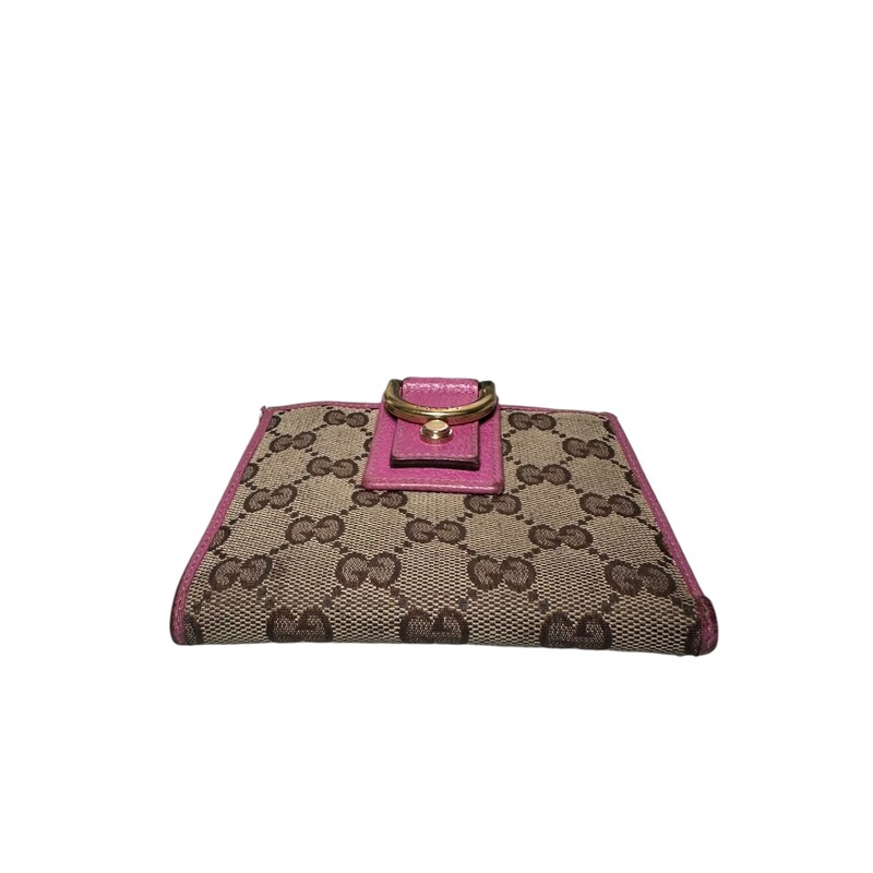 Gucci Hook Wallet, Pink, Size: OS

Date Code: 141411 4276

Note: Wear to the corners