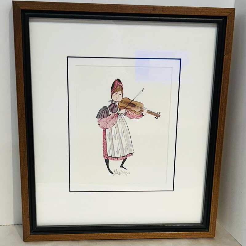 P. Buckley Moss Louisa Girl Playing Violin
White Black Pink Brown
Size: 12 x 14H