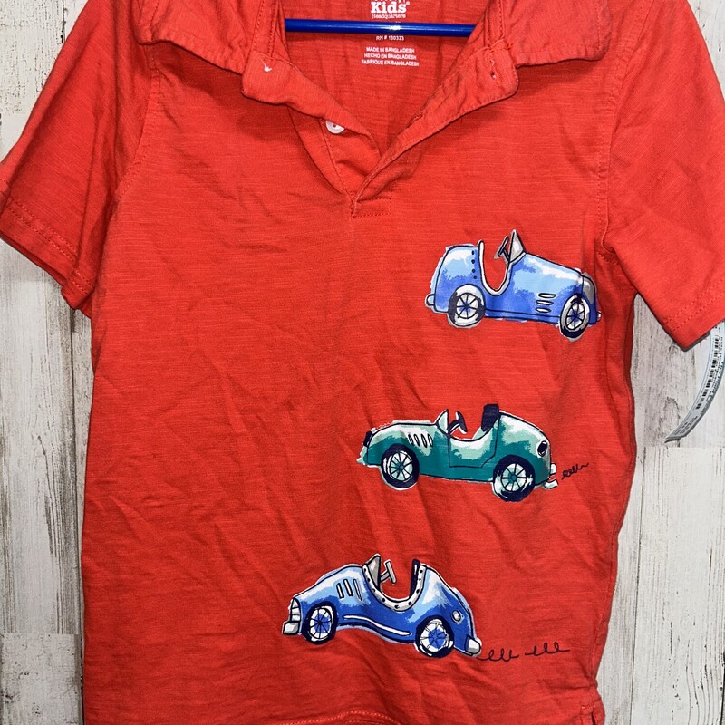 6 Red Car Polo, Red, Size: Boy 5-8