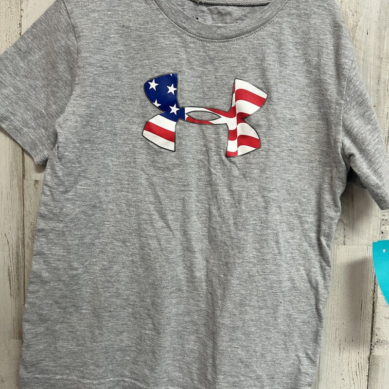 7 Grey Flag Logo Tee, Grey, Size: Boy 5-8