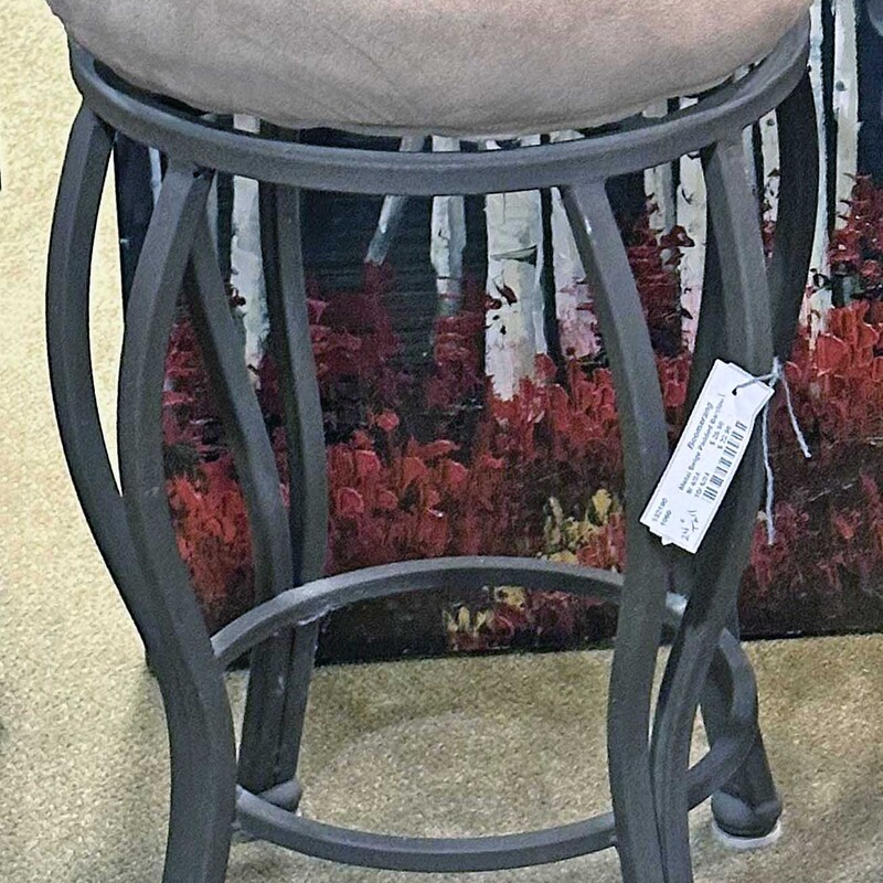 Metal Beige Padded Barstool
24 In Tall.