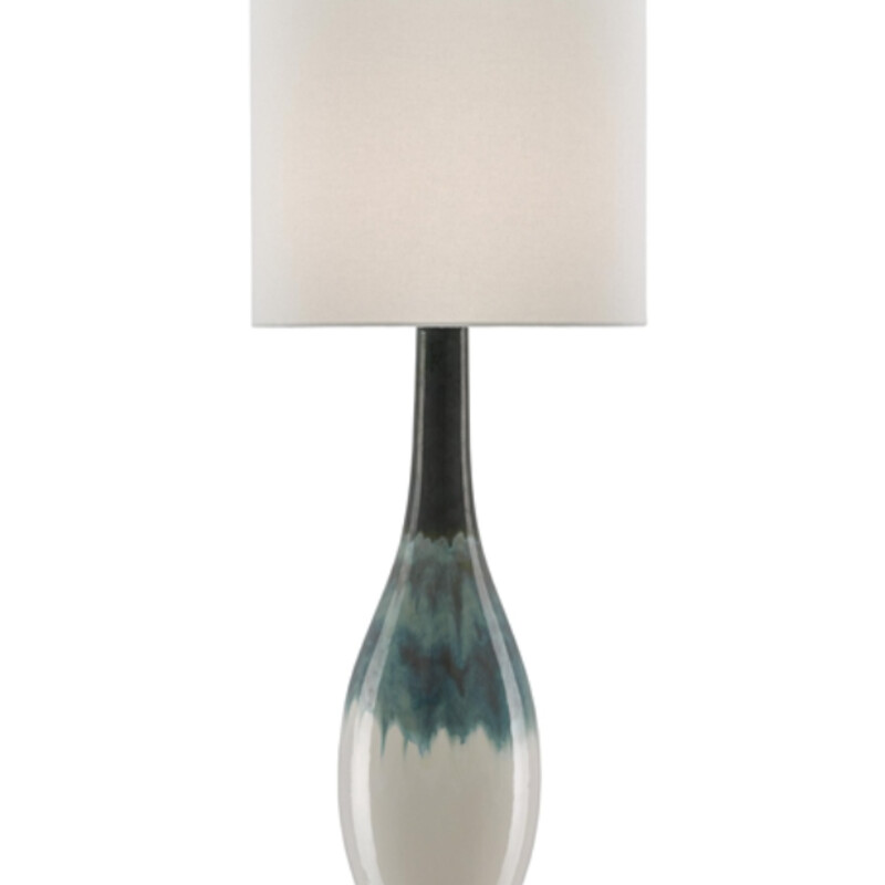 Rothko Table Lamp

Size: 41Tx15W

The Rothko Table Lamp, which graduate from deep green to turquois, cascade into a clear absence of color at the perfect point. Reflecting the free spirit of the 1960s, the lamp is fitted with an oversized shade in vanilla linen and is perched upon an optic crystal base so that the draining away to paleness is left unhindered.