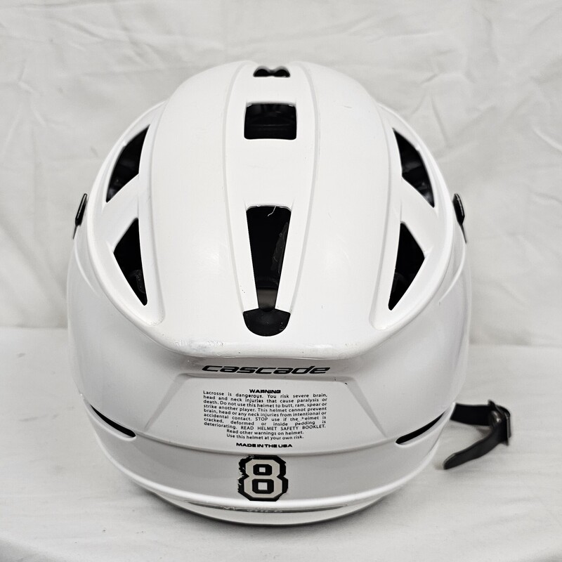 Cascade CPX-R Lacrosse Helmet<br />
White<br />
Size: OS<br />
Adjustable with SPR Fit system<br />
Pre-owned