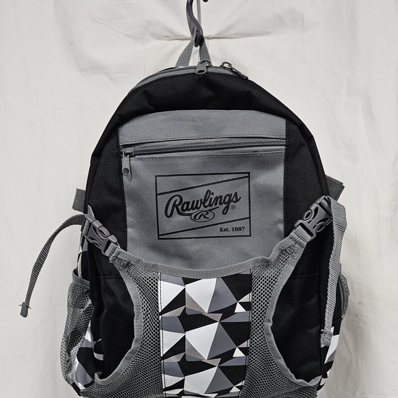 Rawlings Baseball Softball Backpack
Black/ Gray/ White/ Silver
Size: Youth
Like New