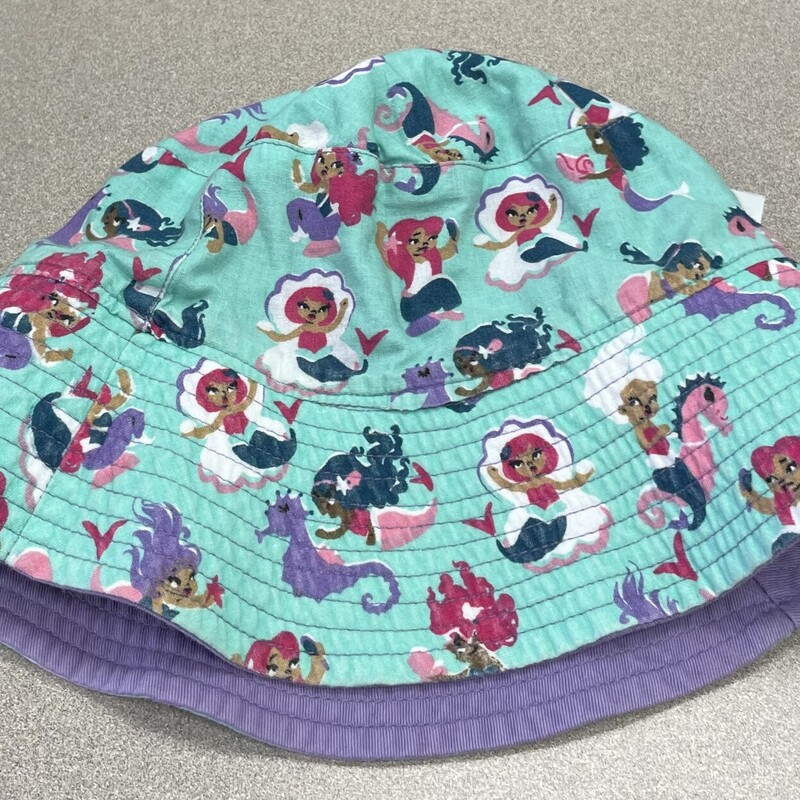 Hatley Revsible Hat Size: 2-3Y, Colour: Purple/Green Mermaids