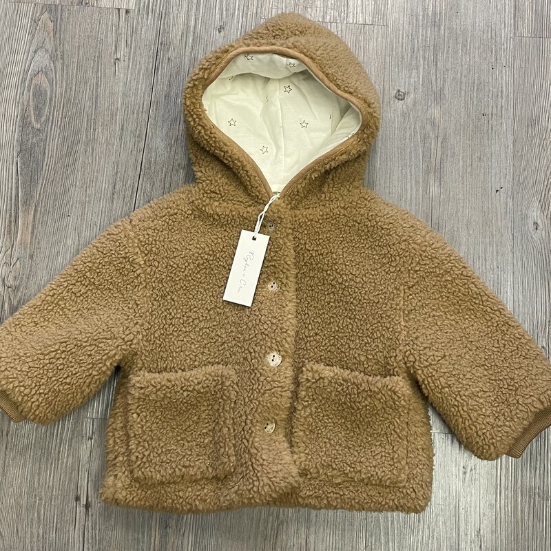 Rylee+cru Shearling Baby  Coat/Brass, Brown
 Size: 6-12M
NEW With Tag