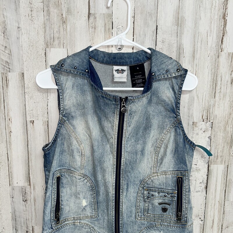 S Denim Zip Vest