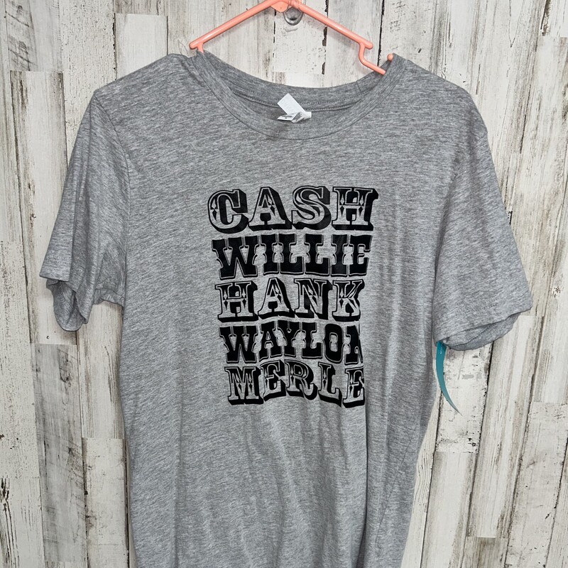 M Cash Willie Hank Tee, Grey, Size: Ladies M