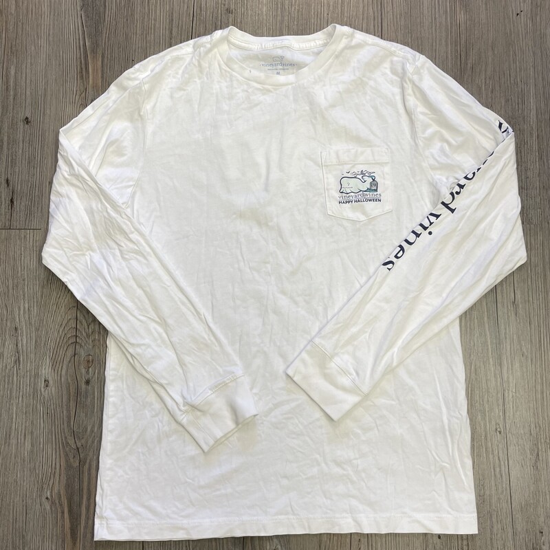 Vineyard Vines LS Tee, White, Size: 12-14Y