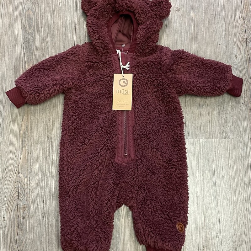 Musli Fleece Suit, Burgundy, Size: 3-6M
NEW With Tag