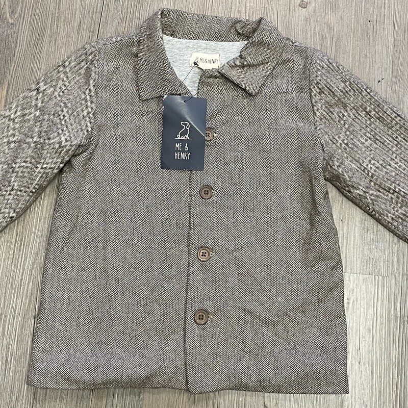 Me & Henry Jacket Brown, Size: 4-5Y