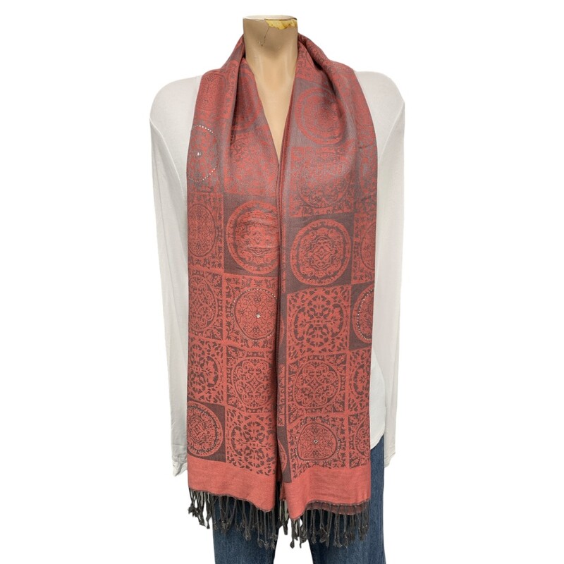 Cashmere Scarf, Rose/slv, Size: N/a