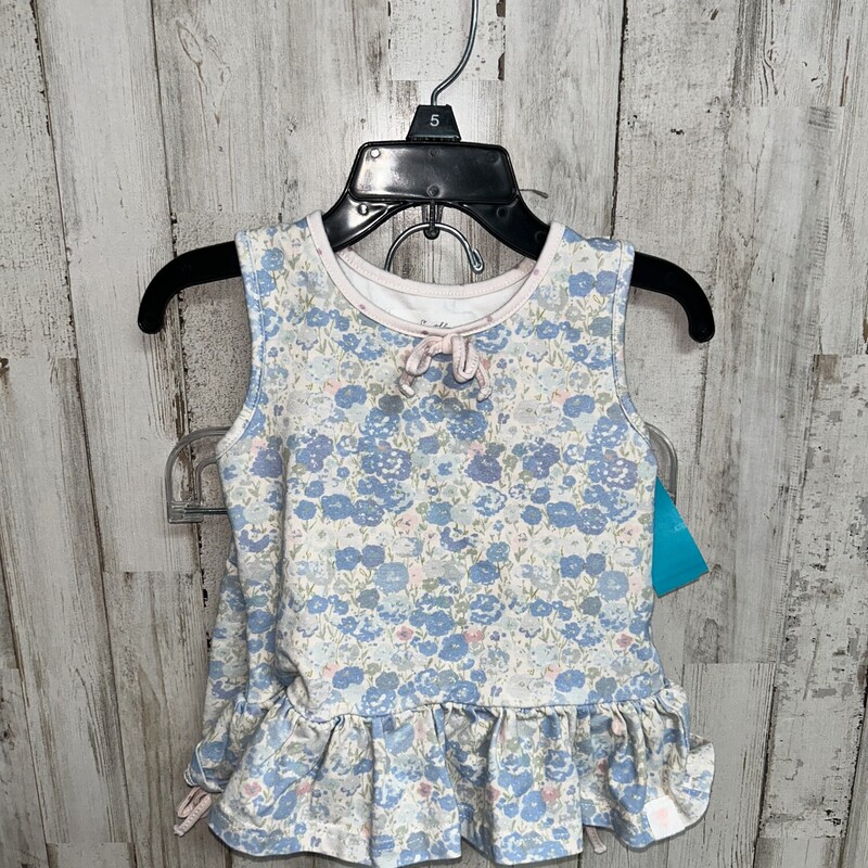 3T 2pc Lt Blue Floral Set