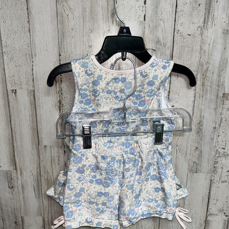 3T 2pc Lt Blue Floral Set, Blue, Size: Girl 3T