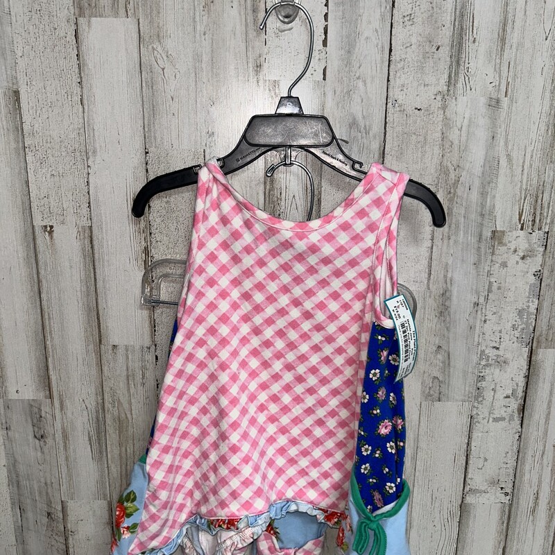 2T 2pc Pink Plaid Floral