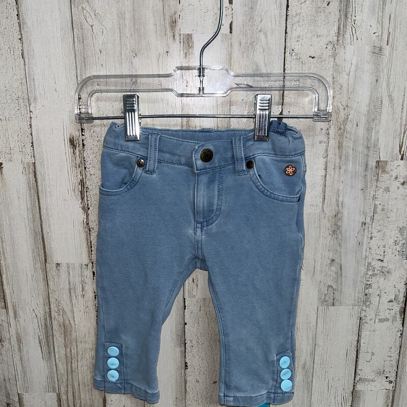 2 Button Jeggings, Blue, Size: Girl 2T