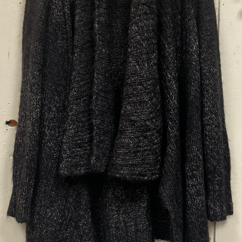 Bk/gr Wool Alpaca Cardi