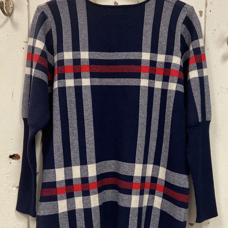 Nvy/cr/rd Plaid Sweater<br />
Nvy/cr/r<br />
Size: Large