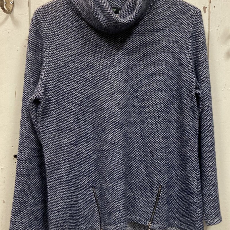 Blu/w Chck Cowl Swtr<br />
Blu/wht<br />
Size: Large