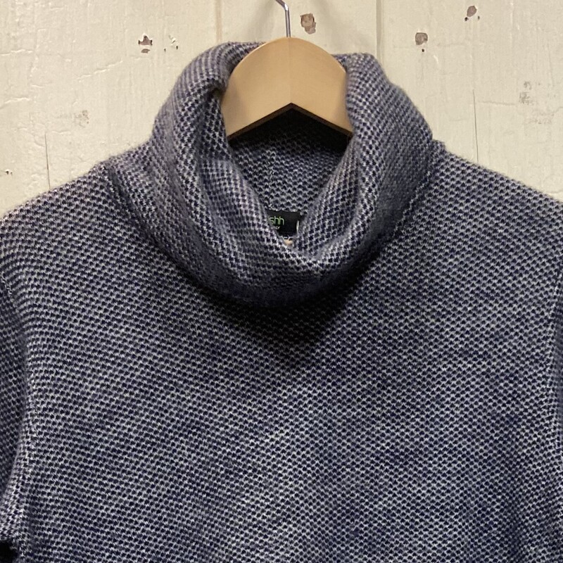 Blu/w Chck Cowl Swtr