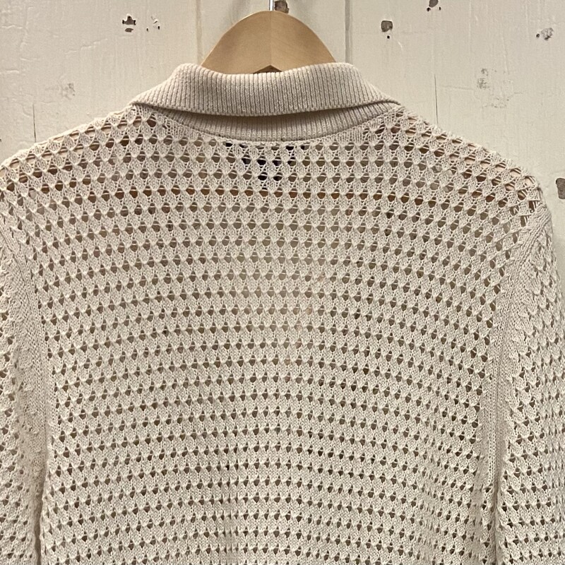 NWT Crm Knit Collar Cardi<br />
Cream<br />
Size: 2X