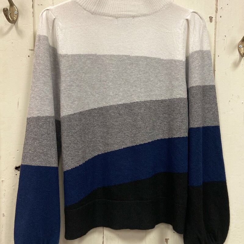 NWT W/Gy/N Strp Sweater<br />
W/Gy/B<br />
Size: Medium