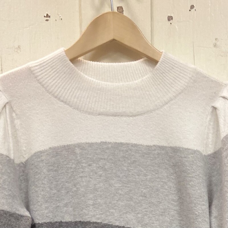 NWT W/Gy/N Strp Sweater