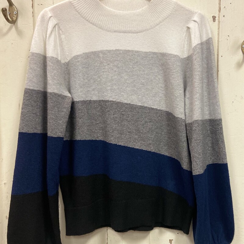 NWT W/Gy/N Strp Sweater