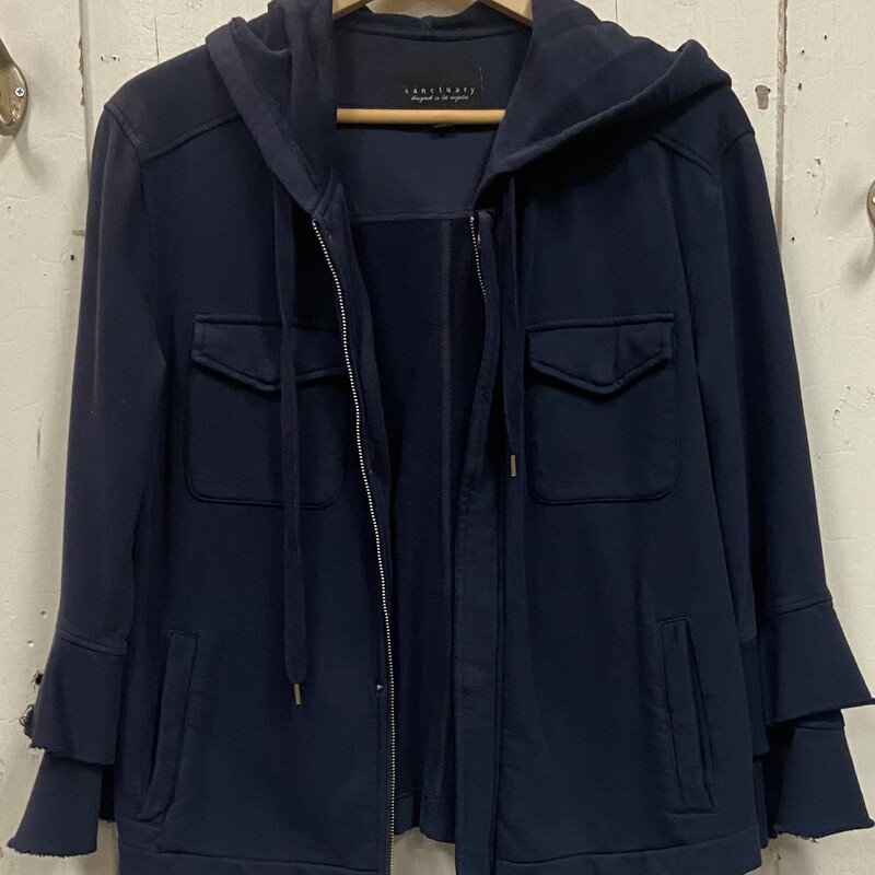 Nvy Bll Slve Zip Jacket<br />
Navy<br />
Size: S/M