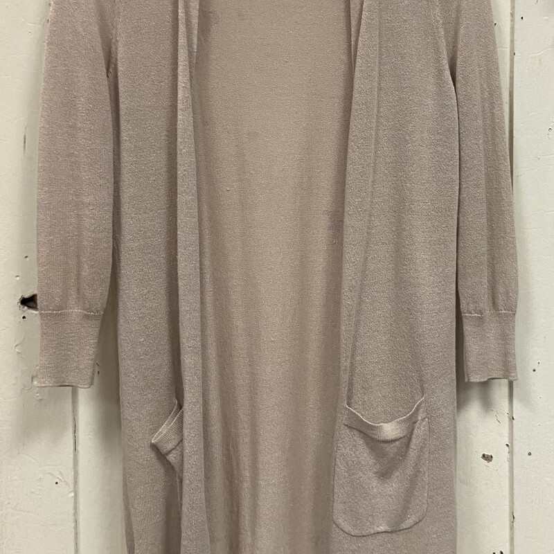 Tan Linen Blend Cardigan<br />
Tan<br />
Size: Small