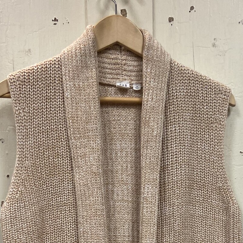 Tan Knit Sweater Vest