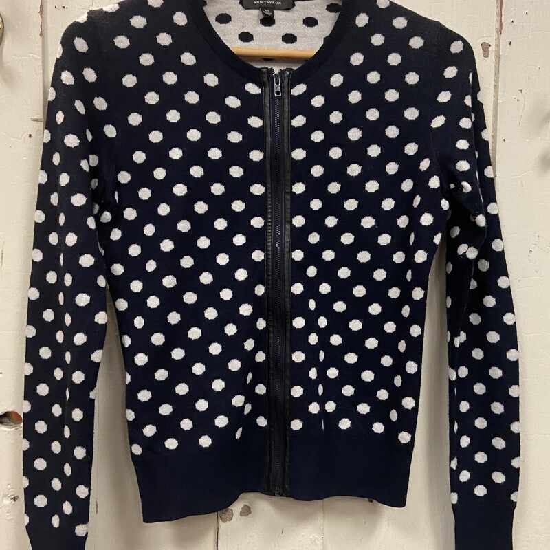 Bk/w Dot Cashmere Cardi