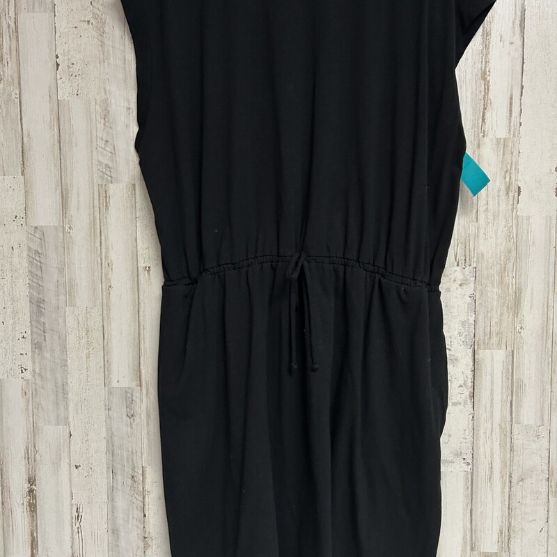 2X Black Tie Cotton Dress