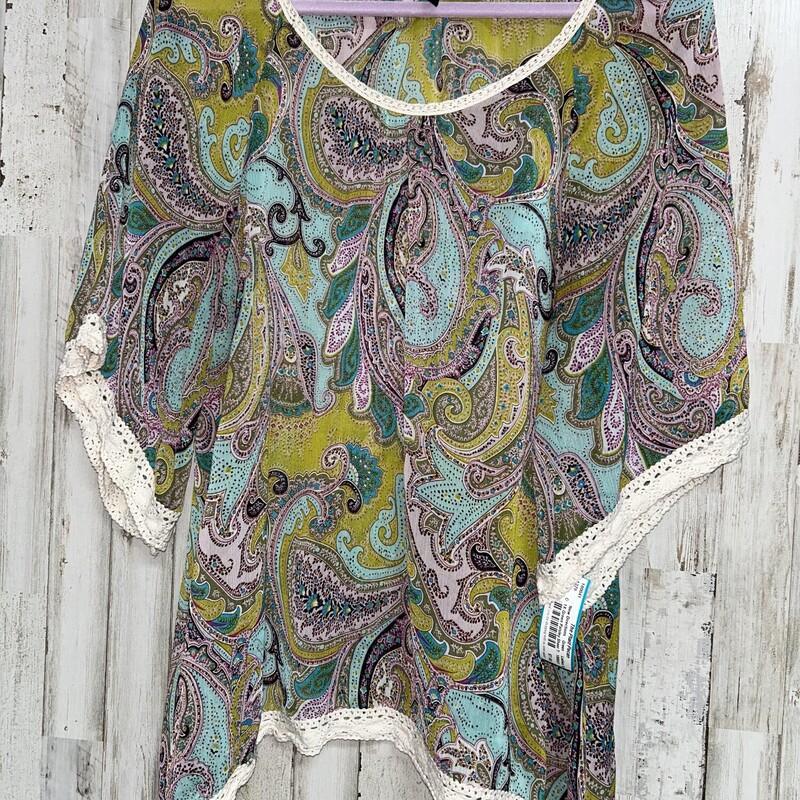 1X Green Paisley Sheer To